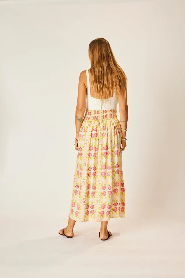 Natalie Martin BELLA SKIRT Prairie Dusty Crimson Shop Bottoms