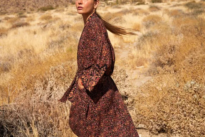Natalie Martin DIANE LONG ROBE Petite Fleur Noire Shop Dresses