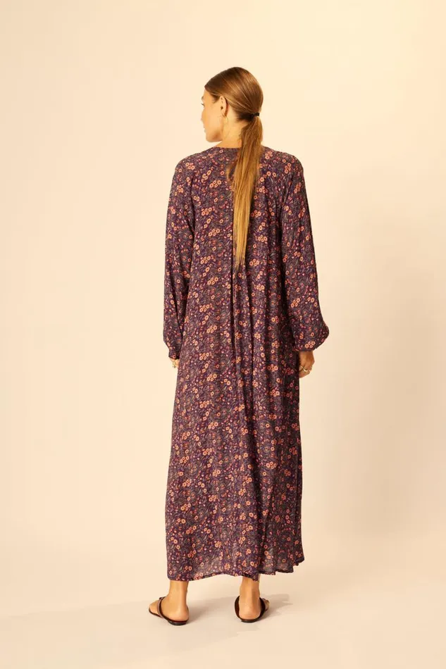 Natalie Martin FIORE MAXI Petite Fleur Aubergine Shop Dresses