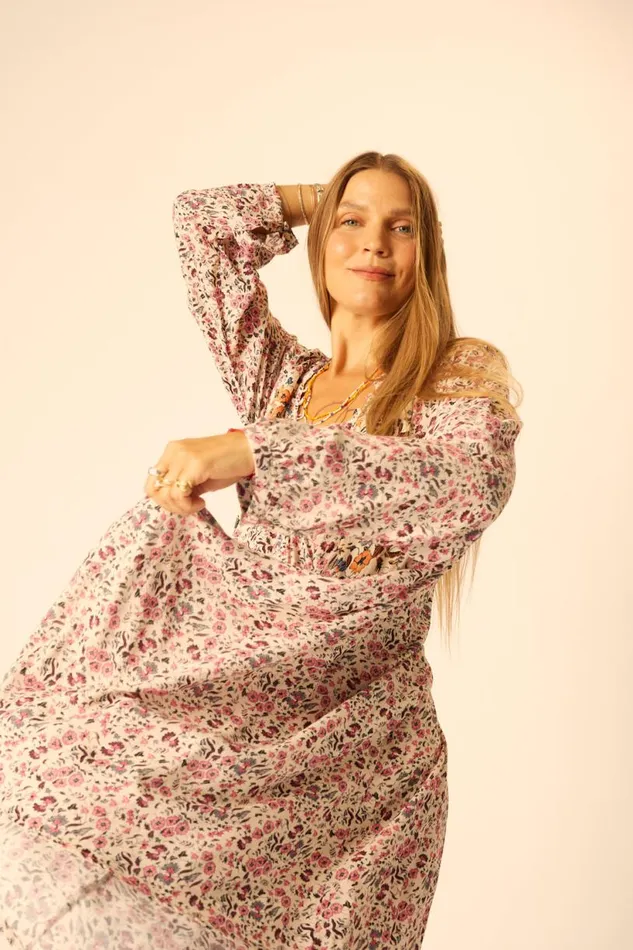 Natalie Martin FIORE SHORT DRESS Petite Fleur Rose Shop Dresses