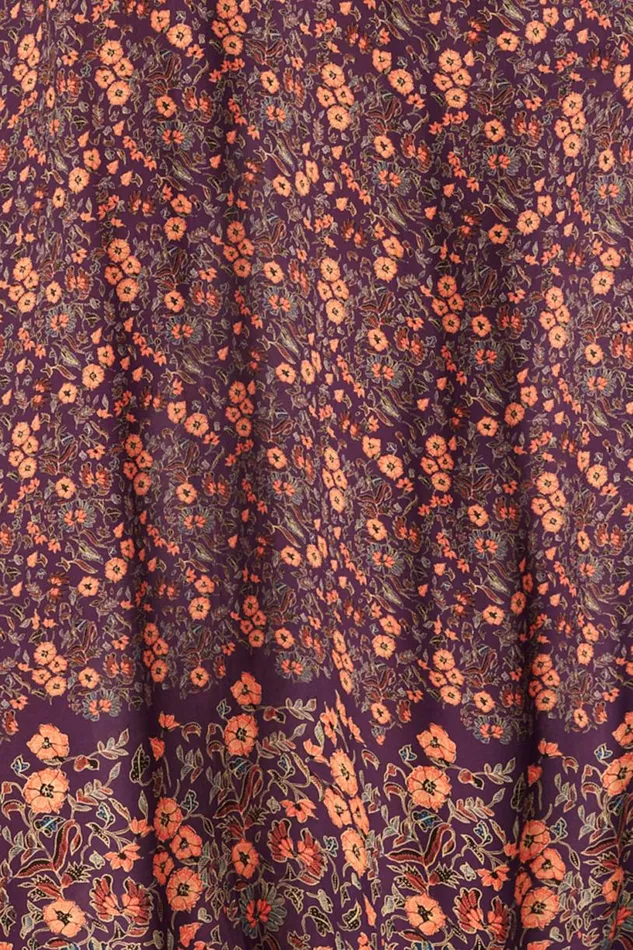 Natalie Martin JASMINE MAXI Petite Fleur Aubergine Shop Dresses