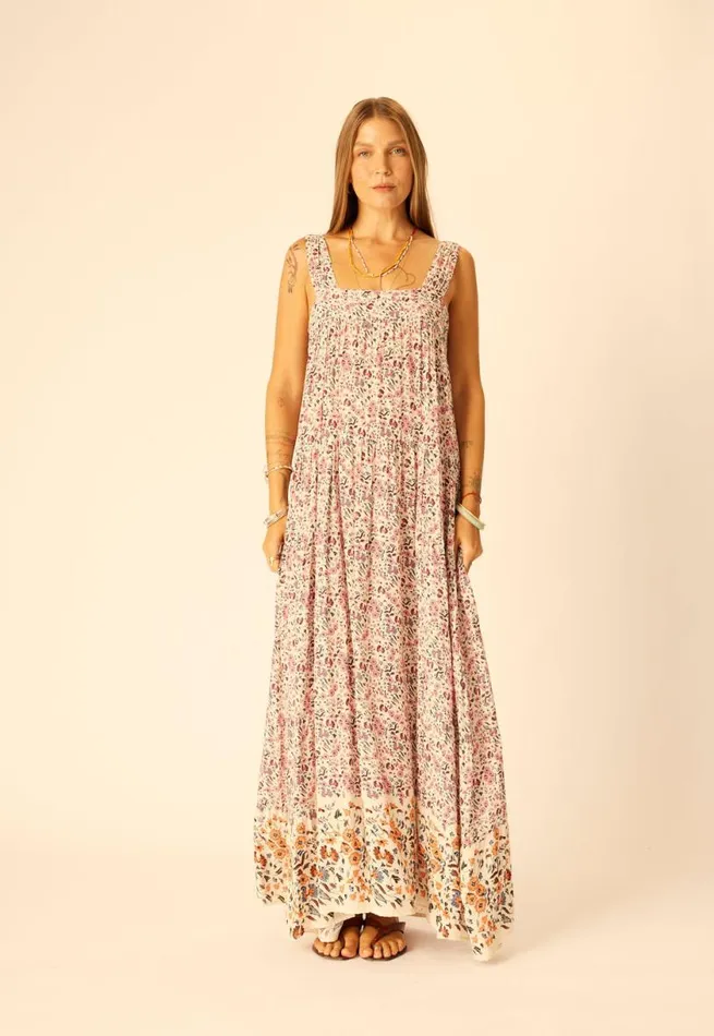 Natalie Martin JASMINE MAXI Petite Fleur Aubergine Shop Dresses