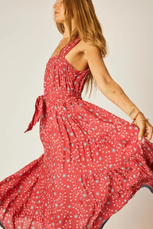 Natalie Martin JASMINE MAXI Pinwheel Barn Red Shop Dresses