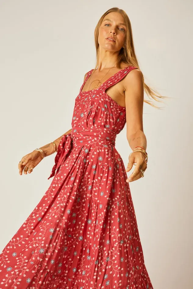 Natalie Martin JASMINE MAXI Pinwheel Barn Red Shop Dresses