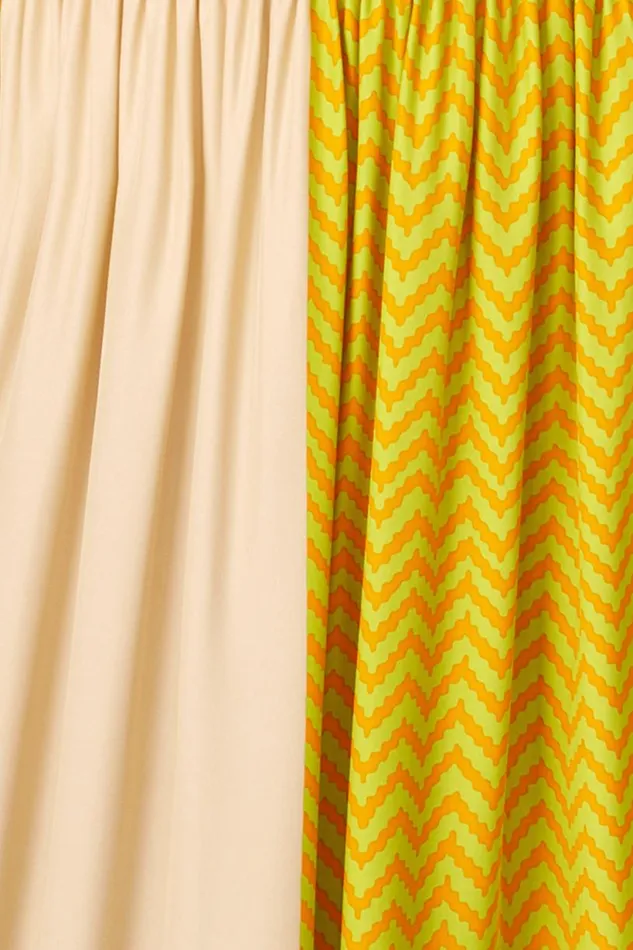 Natalie Martin JASMINE TOP Block Zigzag Tangerine Shop Tops