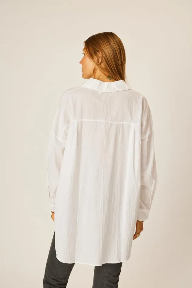 Natalie Martin JENNIFER SHIRT White Flat Cotton Shop Tops