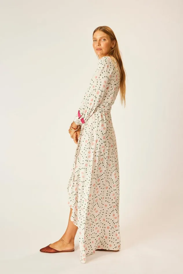 Natalie Martin KATE LONG SLEEVE MAXI Pinwheel Cotton Shop Dresses
