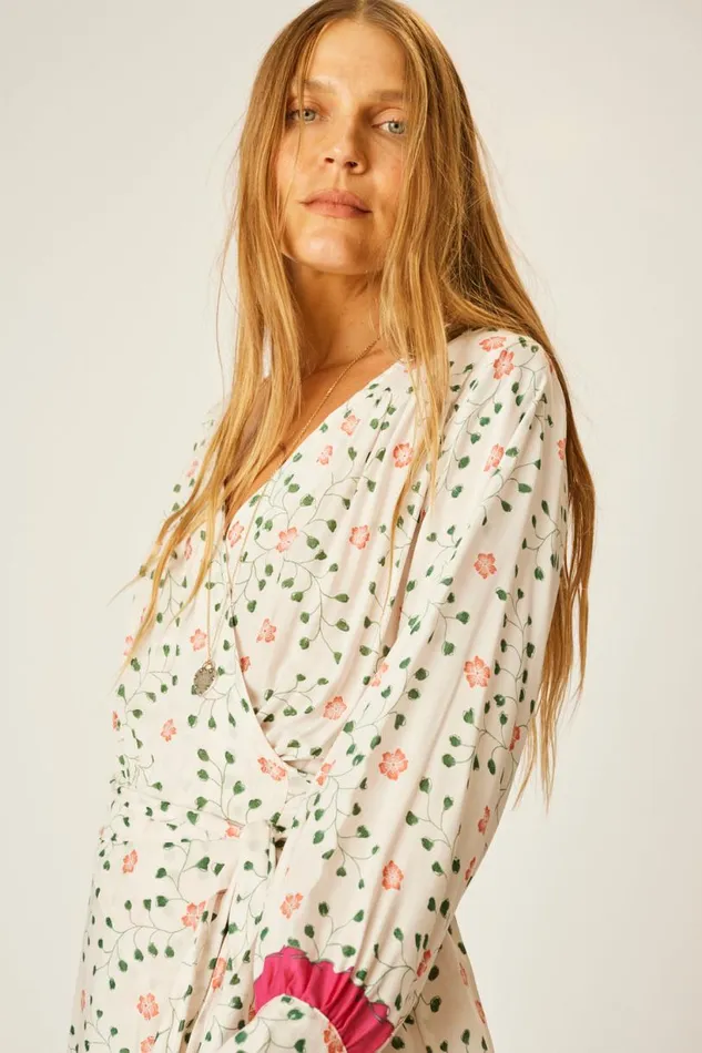 Natalie Martin KATE LONG SLEEVE MAXI Pinwheel Cotton Shop Dresses