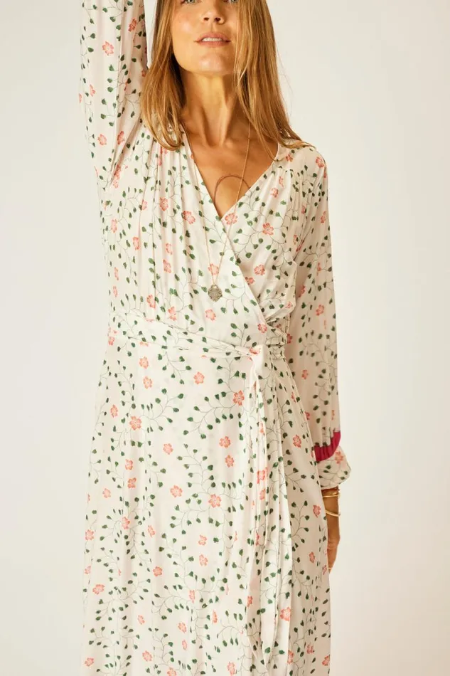 Natalie Martin KATE LONG SLEEVE MAXI Pinwheel Cotton Shop Dresses