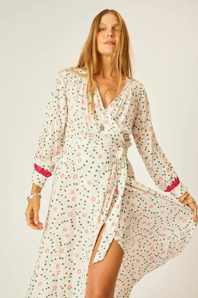Natalie Martin KATE LONG SLEEVE MAXI Pinwheel Cotton Shop Dresses