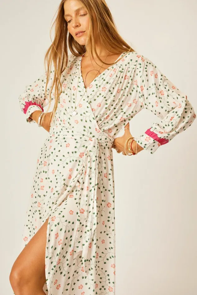 Natalie Martin KATE LONG SLEEVE MAXI Pinwheel Cotton Shop Dresses