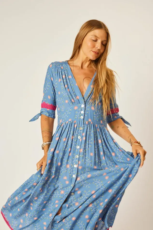Natalie Martin LAYLA DRESS Pinwheel Denim Shop The Family Martin