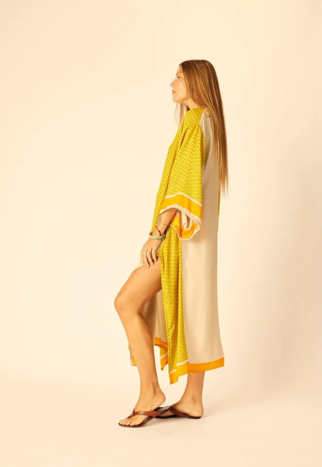 Natalie Martin MARIN DRESS WITH SASH Block Zigzag Aubergine Shop Dresses