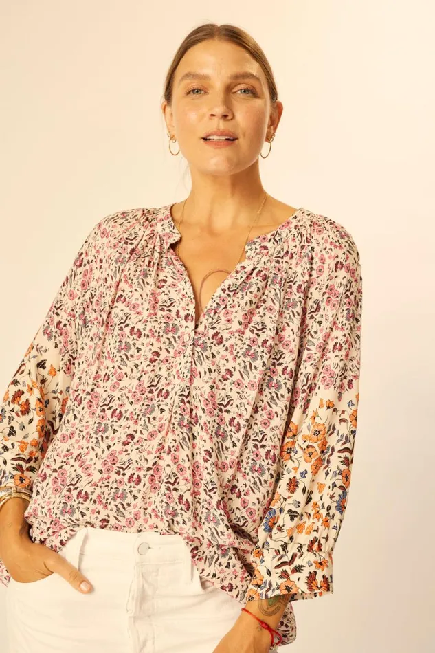 Natalie Martin REMY TOP Petite Fleur Rose Shop Tops
