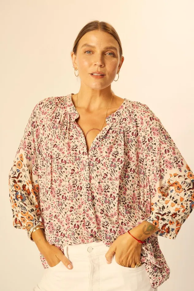 Natalie Martin REMY TOP Petite Fleur Rose Shop Tops