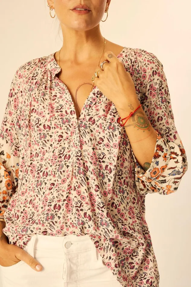Natalie Martin REMY TOP Petite Fleur Rose Shop Tops