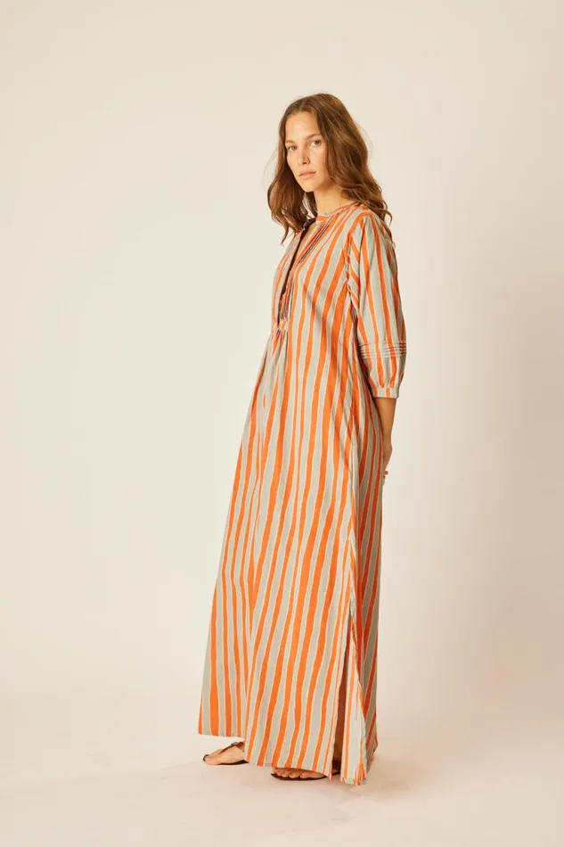 Natalie Martin SAMMIE MAXI Batik Stripe Lavender Shop Dresses