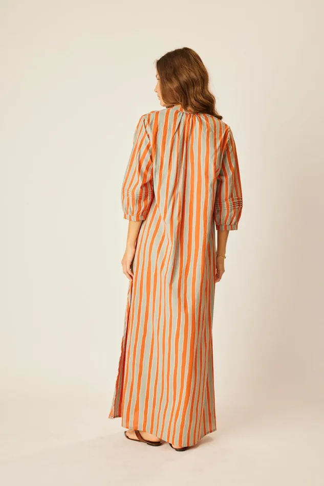 Natalie Martin SAMMIE MAXI Batik Stripe Sage Shop Dresses