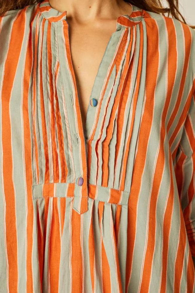 Natalie Martin SAMMIE MAXI Batik Stripe Sage Shop Dresses