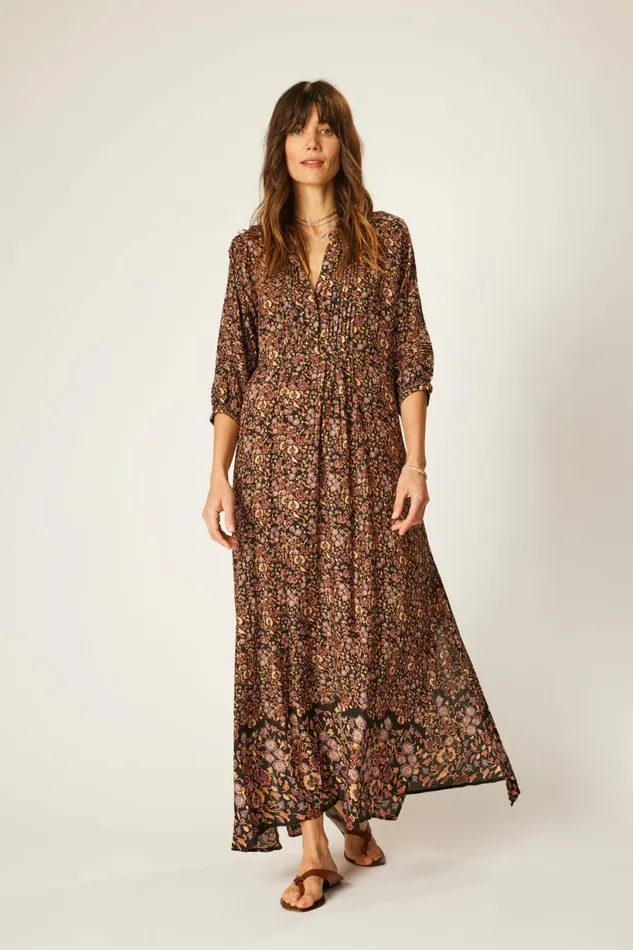 Natalie Martin SAMMIE MAXI Petite Fleur Noire Shop Dresses