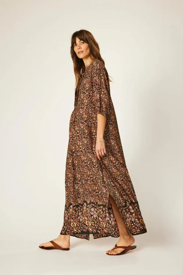 Natalie Martin SAMMIE MAXI Petite Fleur Noire Shop Dresses