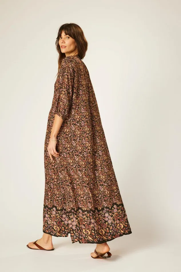 Natalie Martin SAMMIE MAXI Petite Fleur Noire Shop Dresses