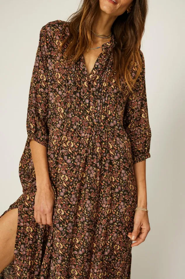 Natalie Martin SAMMIE MAXI Petite Fleur Noire Shop Dresses