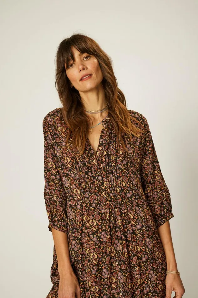 Natalie Martin SAMMIE MAXI Petite Fleur Noire Shop Dresses