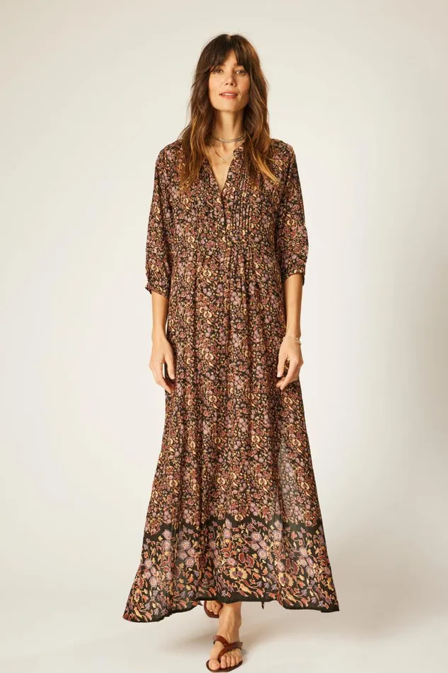 Natalie Martin SAMMIE MAXI Petite Fleur Noire Shop Dresses