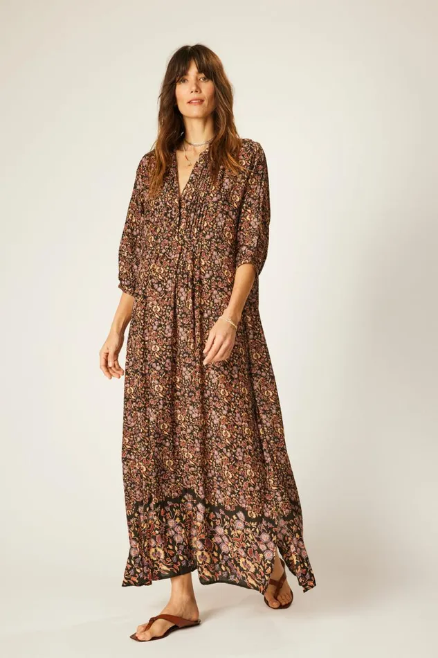 Natalie Martin SAMMIE MAXI Petite Fleur Noire Shop Dresses