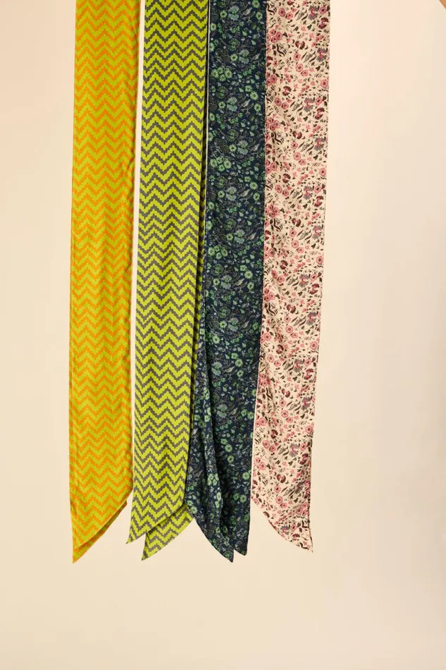 Natalie Martin SASH BELT Block Zigzag Lime Shop Accessories