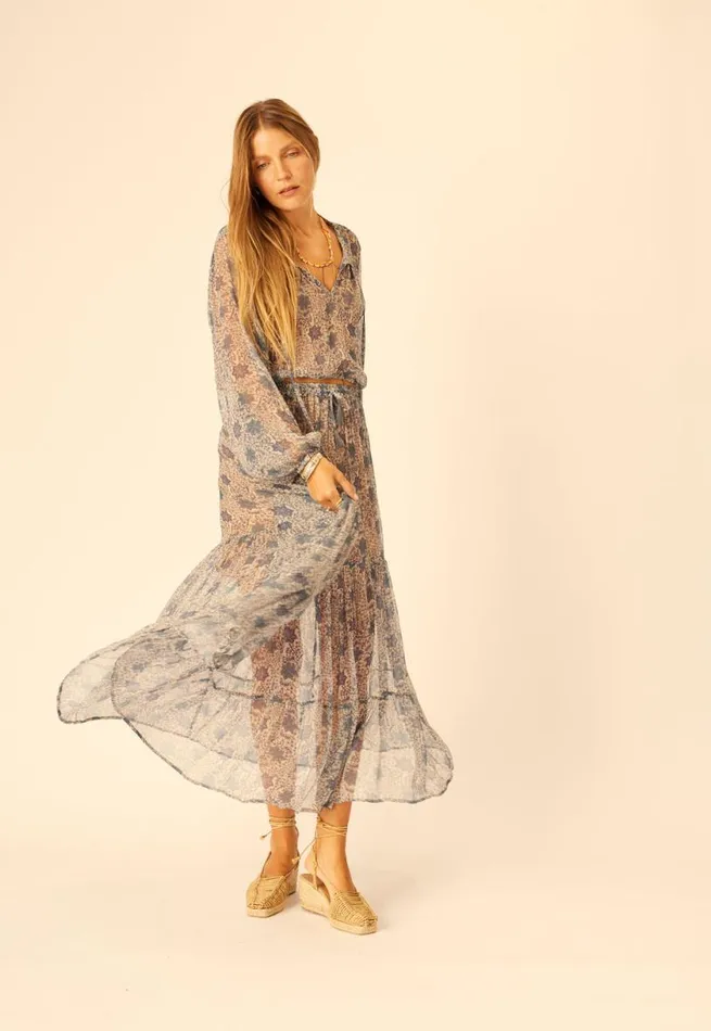 Natalie Martin SIERRA SKIRT Chiffon Snowflake Sea Shop Bottoms
