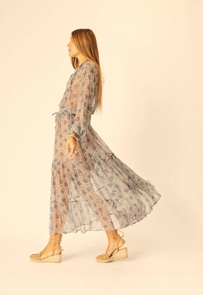 Natalie Martin SIERRA SKIRT Chiffon Snowflake Sea Shop Bottoms