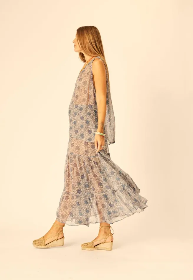 Natalie Martin SIERRA SKIRT Chiffon Snowflake Sea Shop Bottoms