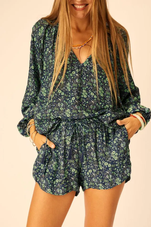 Natalie Martin TASH SHORT Petite Fleur Marine Shop Bottoms