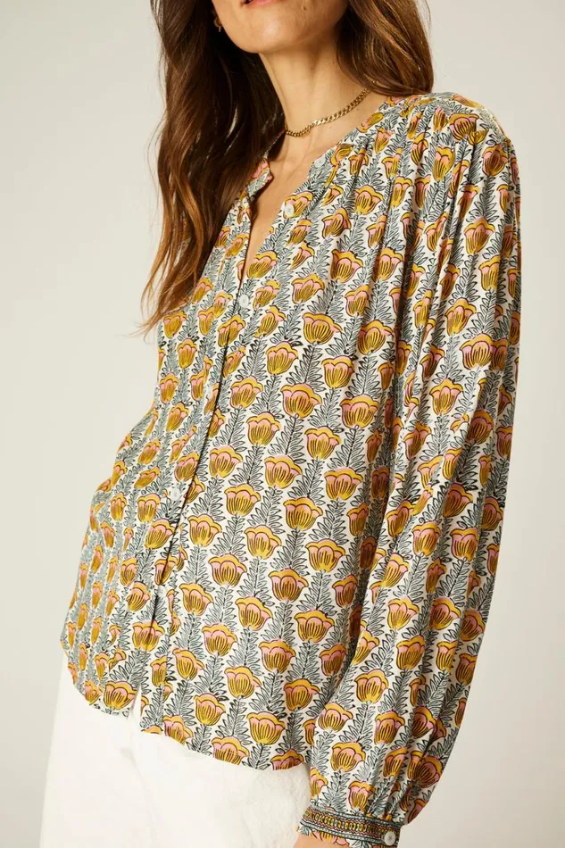 Natalie Martin TOLAN SHIRT Tulip French Blue Shop Tops