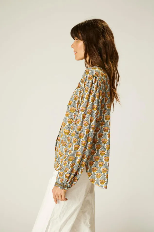Natalie Martin TOLAN SHIRT Tulip French Blue Shop Tops