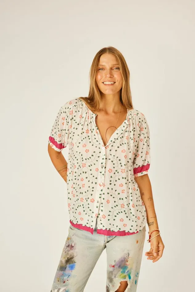 Natalie Martin VIOLET TOP Pinwheel Cotton Shop Tops