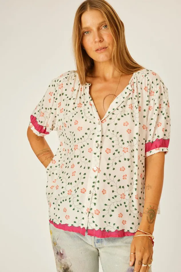 Natalie Martin VIOLET TOP Pinwheel Cotton Shop Tops