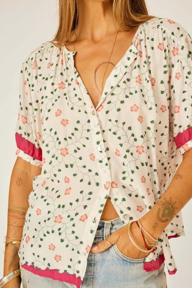 Natalie Martin VIOLET TOP Pinwheel Cotton Shop Tops