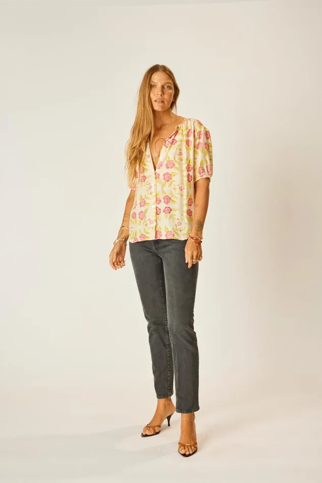 Natalie Martin VIOLET TOP Prairie Dusty Crimson Shop Tops