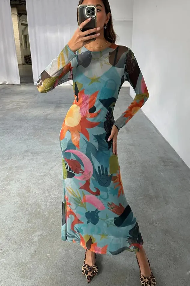 Never Fully Dressed Balearic Mesh Dress Women Wedding Guest