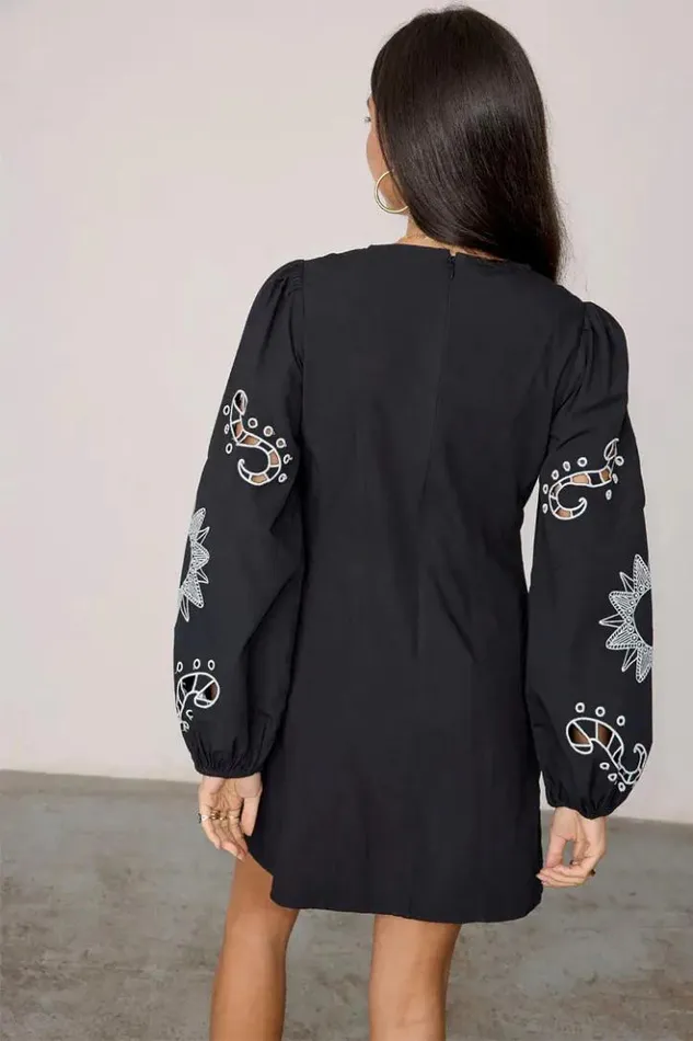 Never Fully Dressed Black Enchanted Mini Dress Women Mini