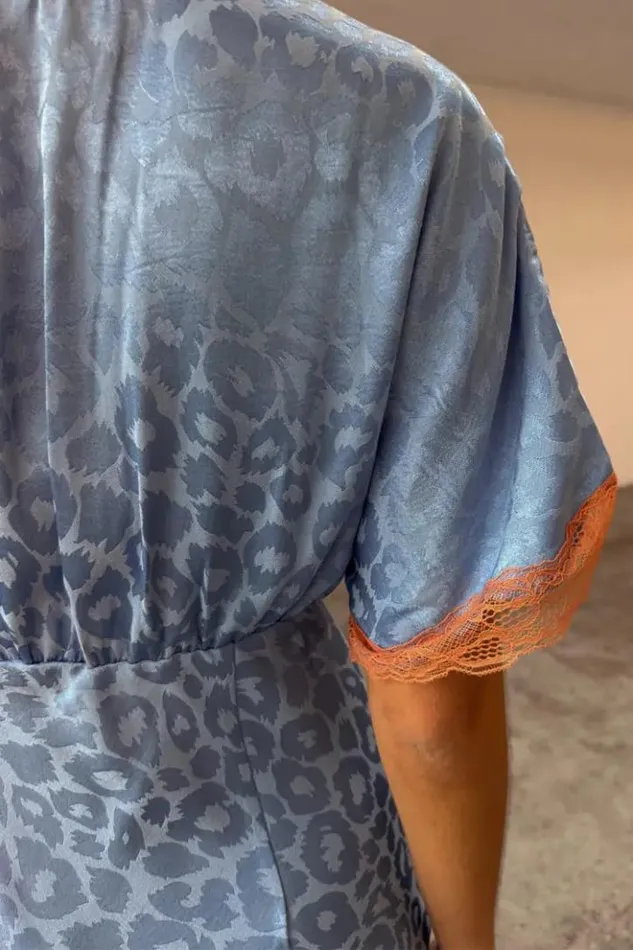 Never Fully Dressed Blue Jacquard Mini Thea Dress Petite Women Petite