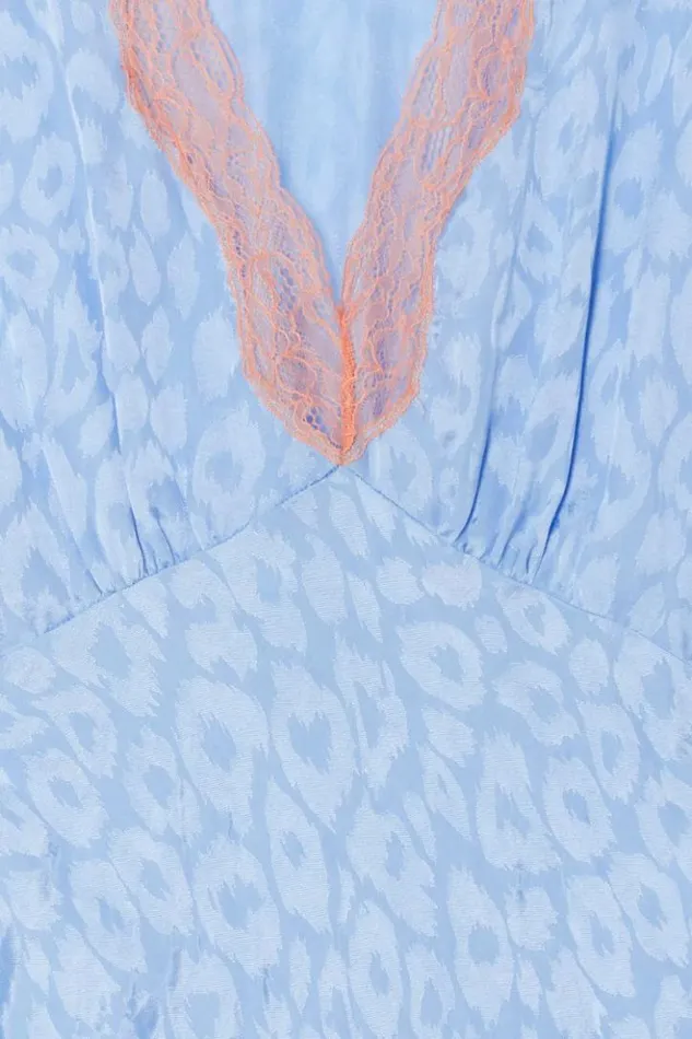 Never Fully Dressed Blue Jacquard Mini Thea Dress Petite Women Petite