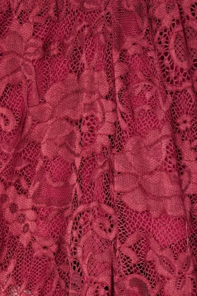 Never Fully Dressed Burgundy Lace Diva Trousers Women Trousers and Shorts