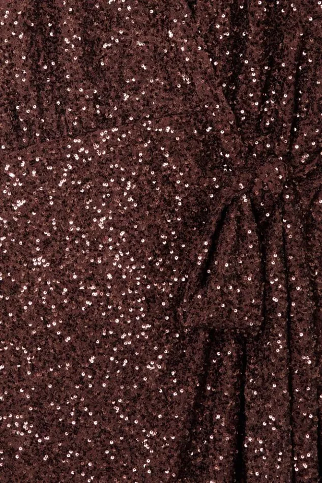 Never Fully Dressed Chocolate Sequin Mini Vienna Dress Petite Women Petite