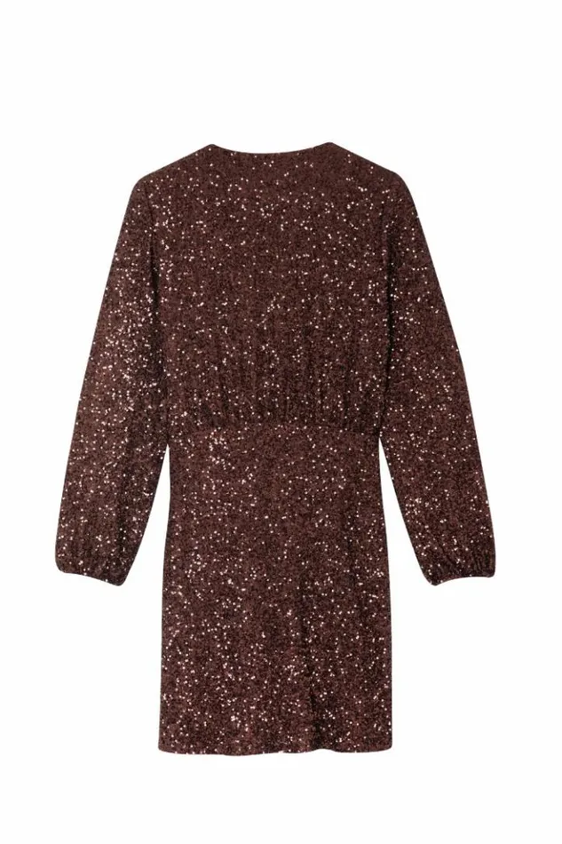 Never Fully Dressed Chocolate Sequin Mini Vienna Dress Petite Women Petite