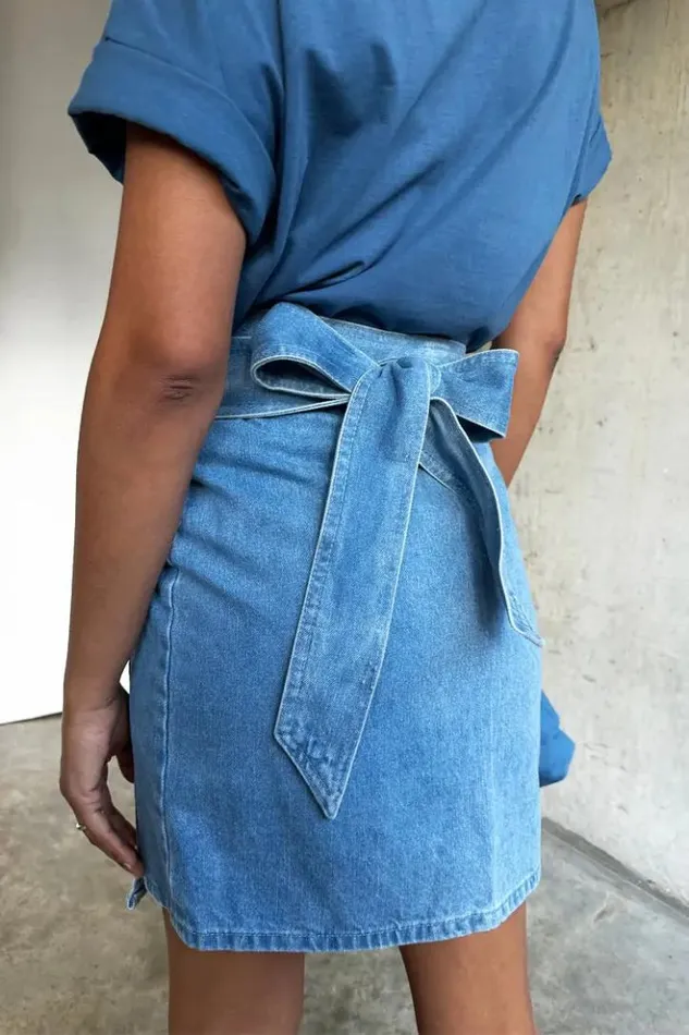 Never Fully Dressed Denim Mini Jaspre Skirt Women Skirts