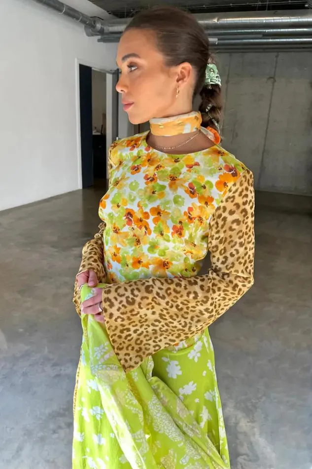Never Fully Dressed Floral And Leopard Blair Dress Petite Women Petite